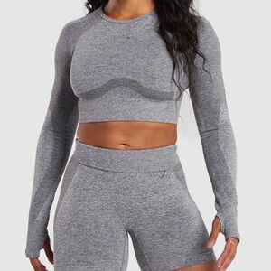 Gymshark FLEX LONG SLEEVE CROP TOP